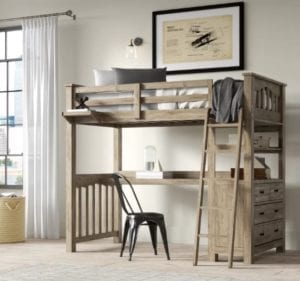 Temi Loft Bed With Desk