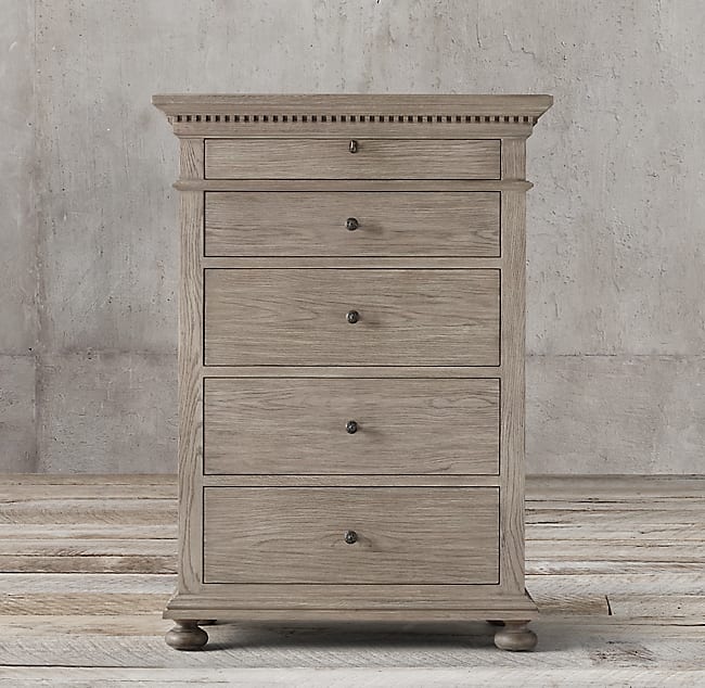 ST. JAMES 5 DRAWER NARROW DRESSER 1 - ST. JAMES 5-DRAWER NARROW DRESSER