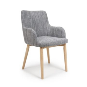 Aiko Tweed Grey Dining Chair