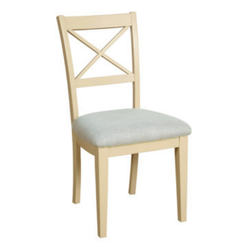 Gin Ivory Cross Back Dining Chair Furniture Ideal