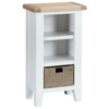 Ginjiro Small Narrow White Bookcase | Fully Assembled