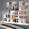 ShizukaMedium Wide Bookcase | Pearl White | Self Assembly