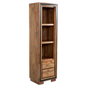 YuaSheesham Slim Bookcase | Fully Assembled