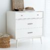 Mid-Century 3-Drawer Dresser – White