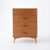 Mid-Century 4-Drawer Dresser – Acorn