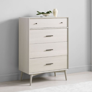 Mid-Century 4-Drawer Dresser – Pebble