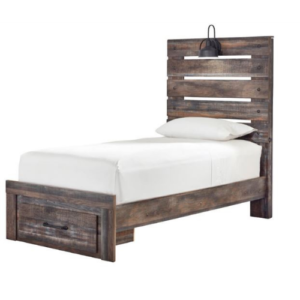 BenidormBrown Twin Panel Storage Bed