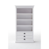 Charlen Distressed White Bookcase /Kitchen Buffet  | Fully Assembled