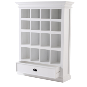 Cindy Distressed White Medium Entertainment Storage Unit | Fully Assembled