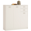 Donna Tall 3 Door 2 Drawer Cupboard | White | Self Assembl