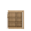 EdenWhite 2 Door Designer Left Hand Cabinet (Including LED Lighting) | Self Assembly