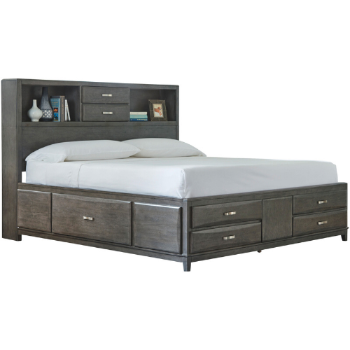 Zamora Gray Queen Storage Bed - Zamora Gray Queen Storage Bed