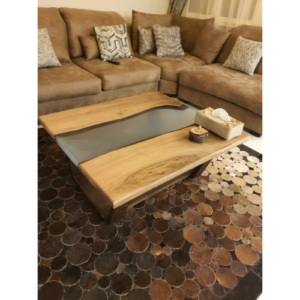 Contemporary Resin Maple Center Table