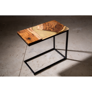 Wood Epoxy Resin Side Table