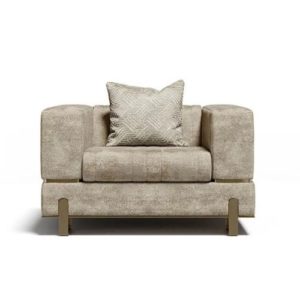 Modern armchair beige color 103 cm