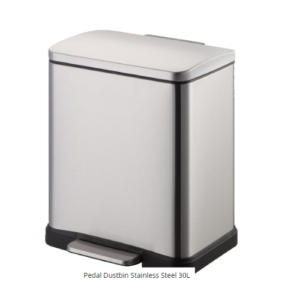 Pedal Dustbin Stainless Steel 30L