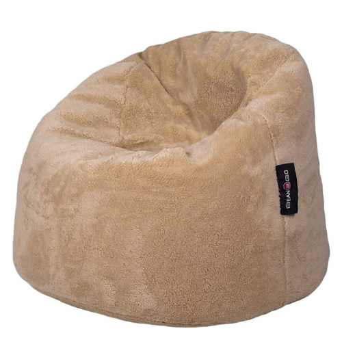 6223008410518 - Giant Fur Beanbag 110 x 80 cm by Bean2Go - Beige