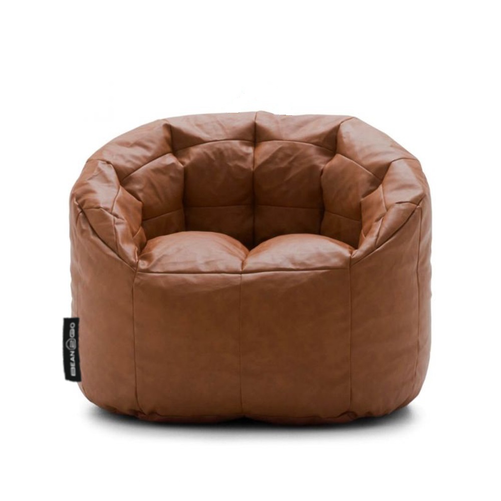 6223008411188 - Luxury Leather Beanbag Chair 90 x 90 cm by bean2go