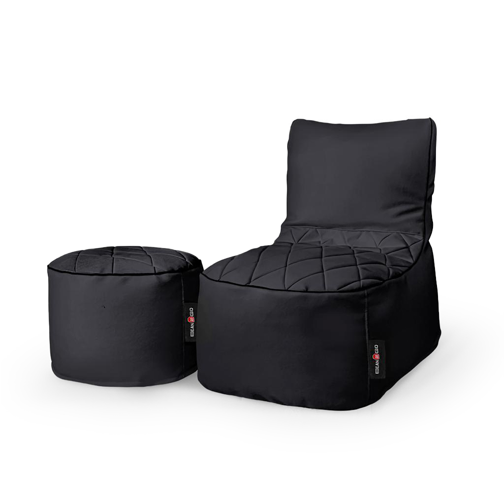 6223008411676 - PS Beanbag Set 90 x 90 cm by Bean2go - Black