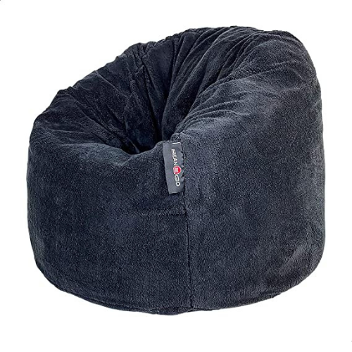 6223008411959 - Giant Fur Beanbag 110 x 80 cm by Bean2Go - Black